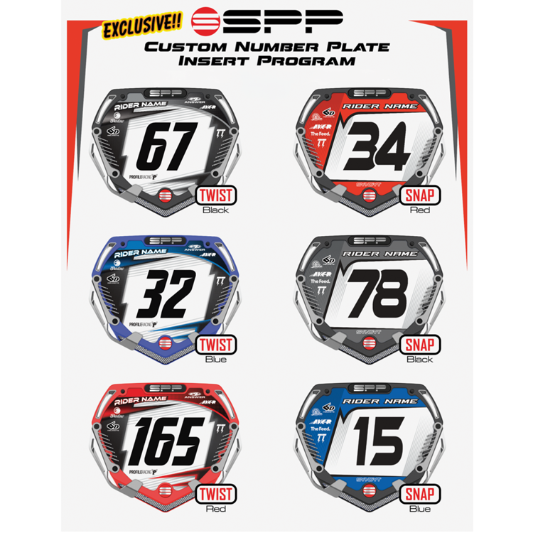 Custom Number Plate Inserts: SPP - BOGO