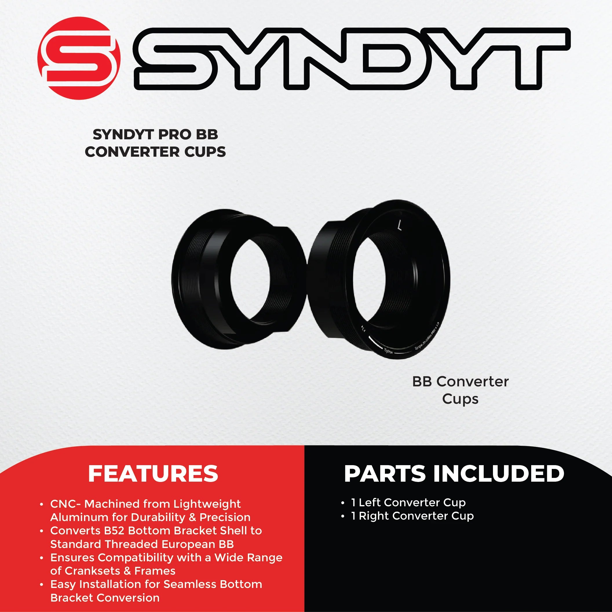 SYNDYT BMX Bike PRO BB Converter Cups
